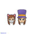 The Yetee's Hat Kid pin set.