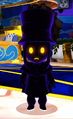 The sixth outfit shown in the trailer. It makes Hat Kid look like the Snatcher or one of his minions. It was originally part of the Material Girl mod on Steam made by Argle Bargle