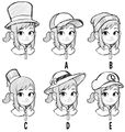 Designs for the Kickstarter backer Kid's Hat flair.