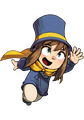 Standalone of Hat Kid in the splash art.